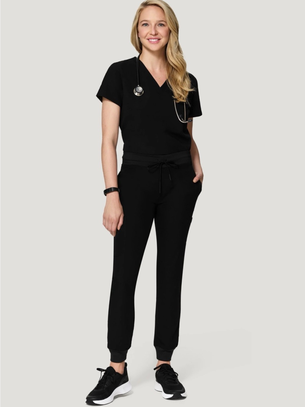Women’s Black Mandala Scrubs set